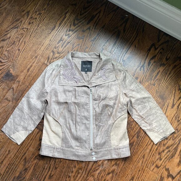 TRICOT CHIC Linen Jacket size 12 US - Picture 2 of 16